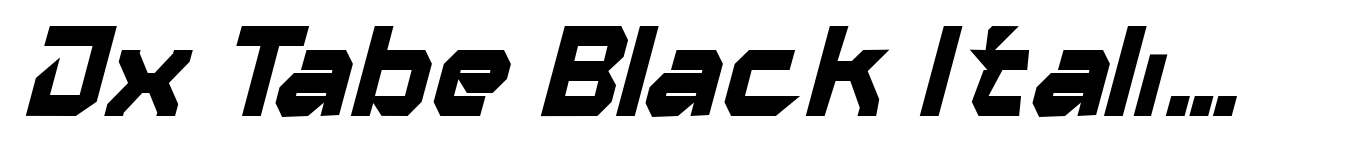 Jx Tabe Black Italic Condensed